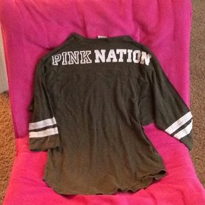 Olive green Pink Nation shirt